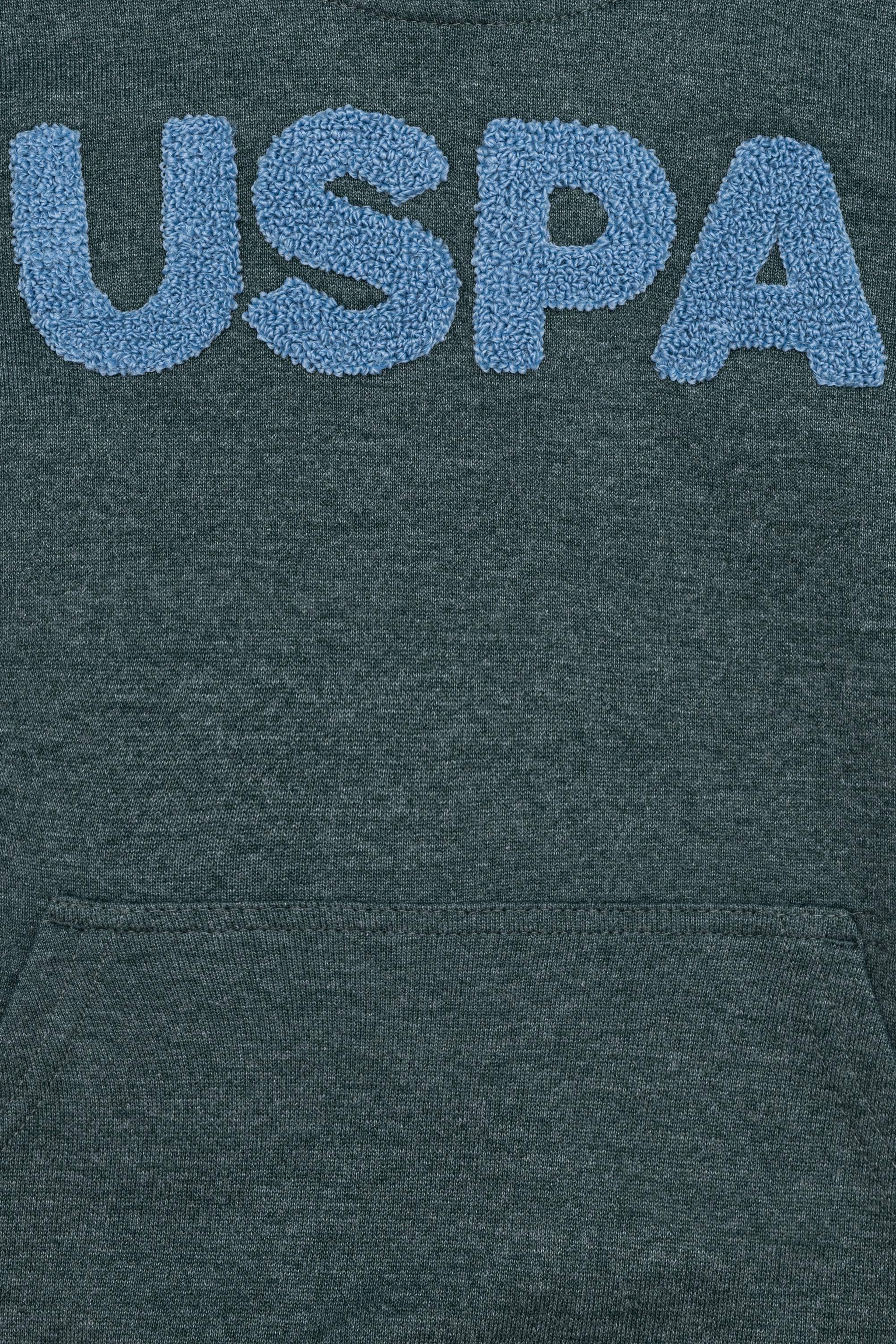 Çocuk Yeşil Basic Kapüşonlu Sweatshirt