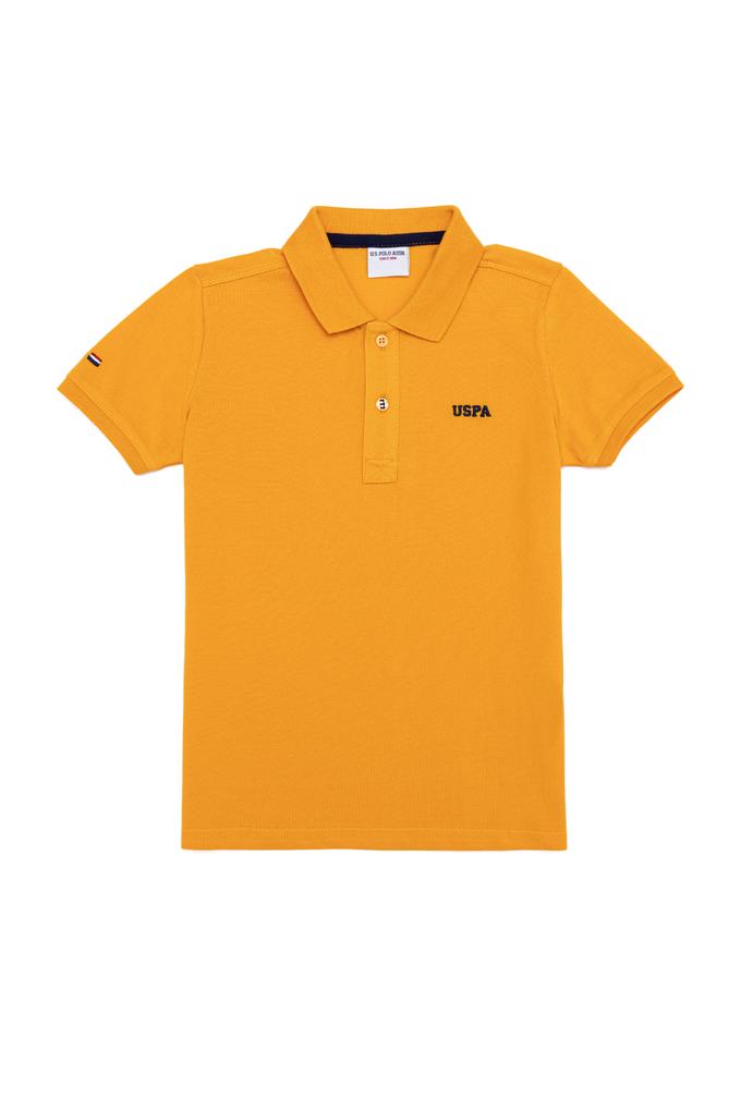 Erkek Çocuk Koyu Sarı Polo Yaka Tişört