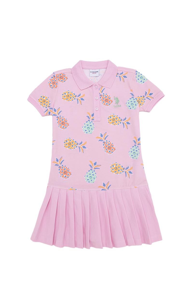 Kız Çocuk Manolya Kısa Kol Örme Elbise