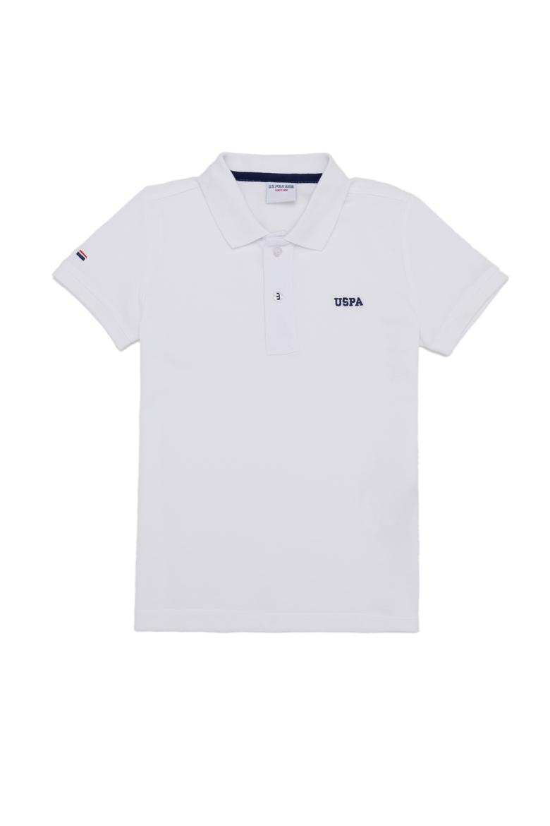 Erkek Çocuk Beyaz Polo Yaka Tişört