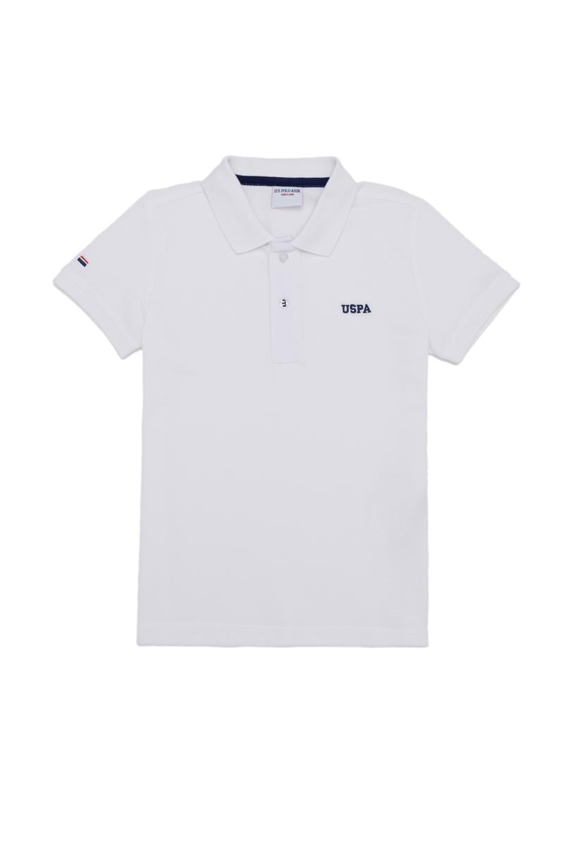 Erkek Çocuk Beyaz Polo Yaka Tişört