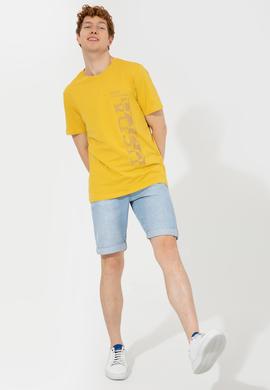 Erkek Safran Bisiklet Yaka Tişört - 50247340196