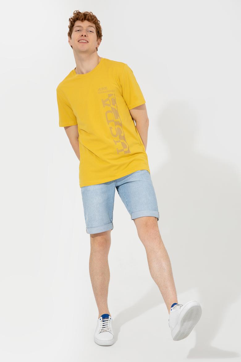 Erkek Safran Bisiklet Yaka Tişört - 50247340196