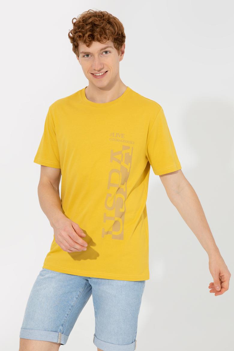 Erkek Safran Bisiklet Yaka Tişört - 50247340196