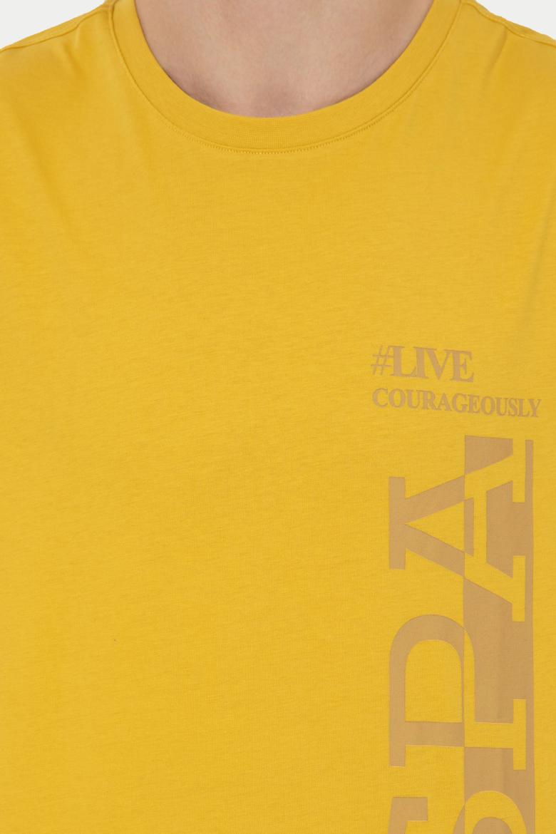 Erkek Safran Bisiklet Yaka Tişört - 50247340196