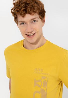 Erkek Safran Bisiklet Yaka Tişört - 50247340196