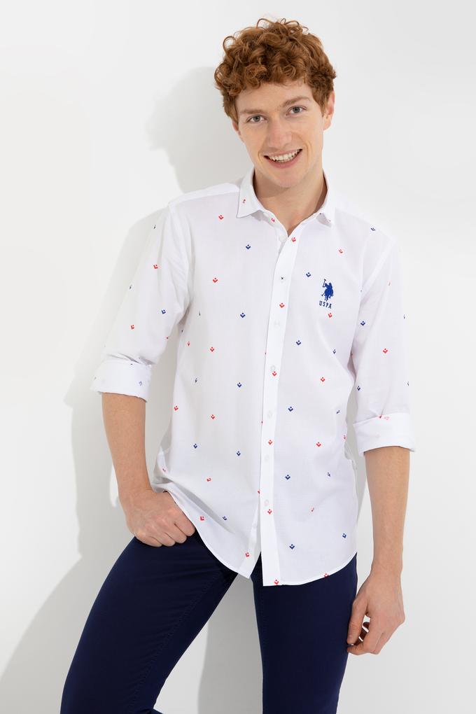 Erkek Mavi Uzun Kollu Gömlek