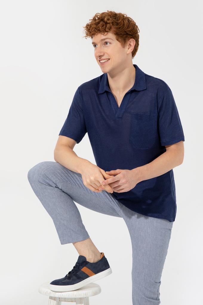 Erkek Lacivert Polo Yaka Tişört