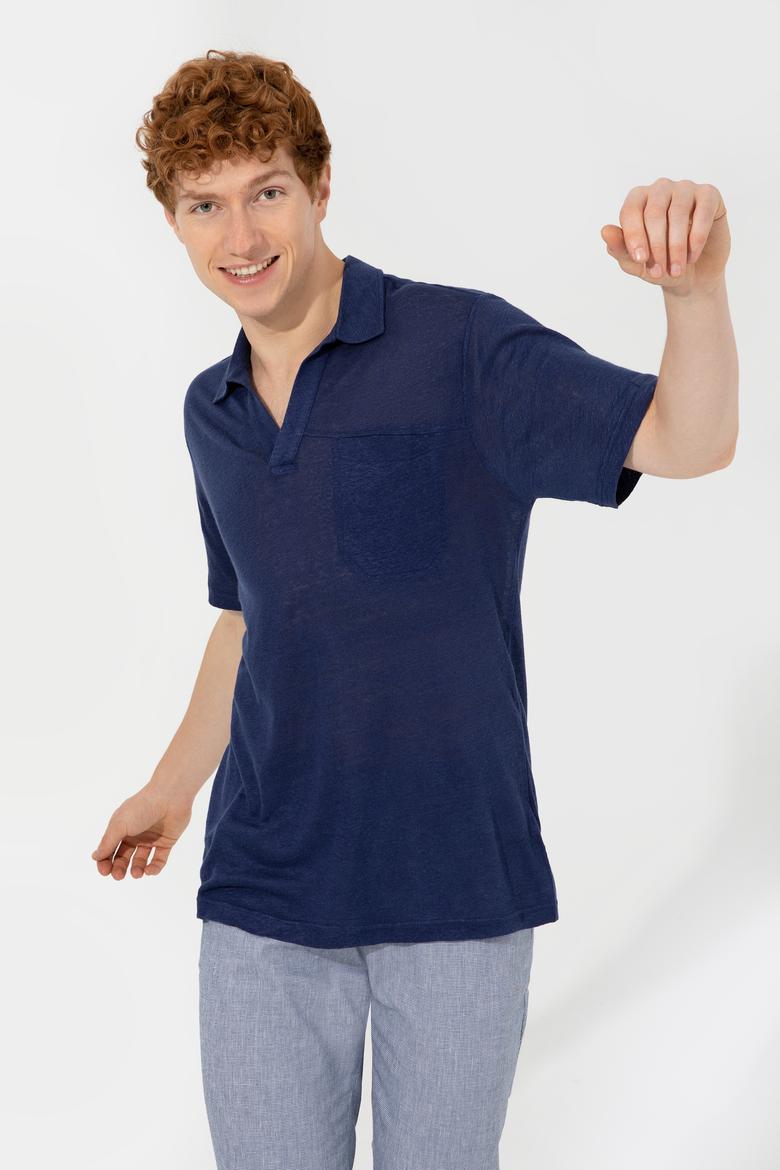 Erkek Lacivert Polo Yaka Tişört - 50250302009