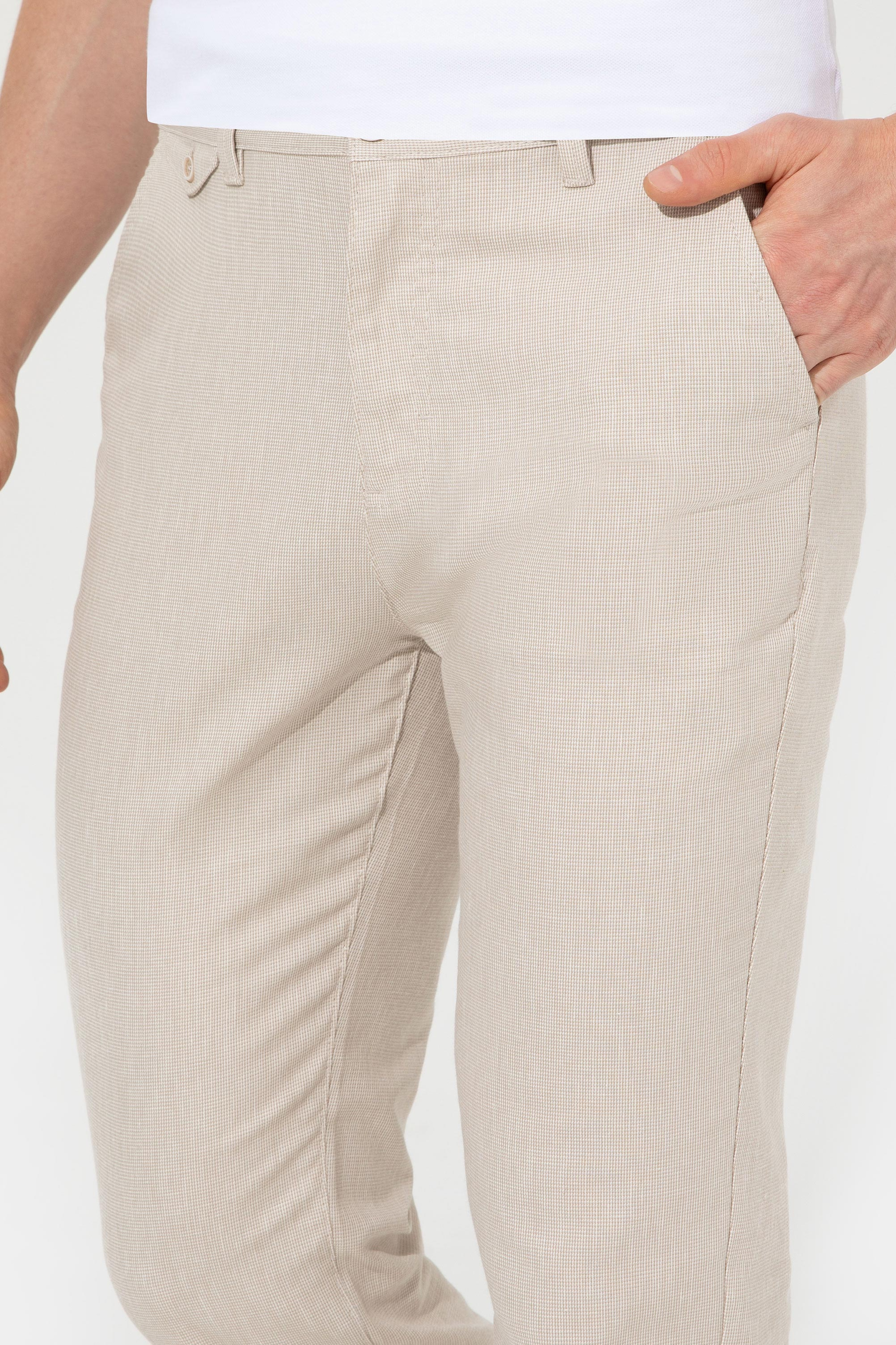 Erkek Carrot Fit Kum Chinos - Image 6