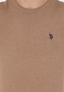 Erkek Camel Melanj Bisiklet Yaka Basic Triko Kazak - 50251887059