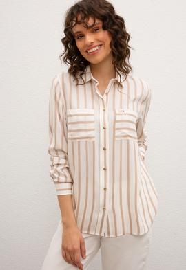 Kadın Beyaz Gömlek Uzunkol - 50218811005