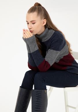 Kadın Vişne Kazak - 50255638014