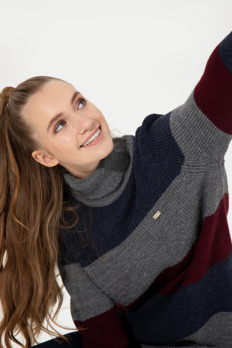 Kadın Vişne Kazak - 50255638014