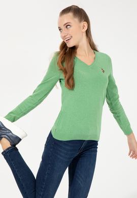 Kadın Mint Melanj Basic Kazak - 50255648053