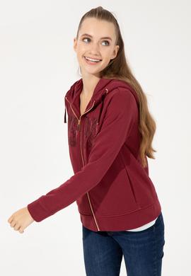 Kadın Vişne Basic Sweatshirt - 50256258037