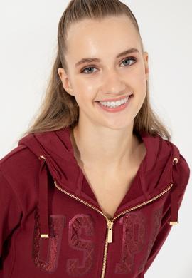 Kadın Vişne Basic Sweatshirt - 50256258037