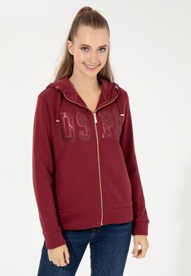 Kadın Vişne Basic Sweatshirt - 50256258037