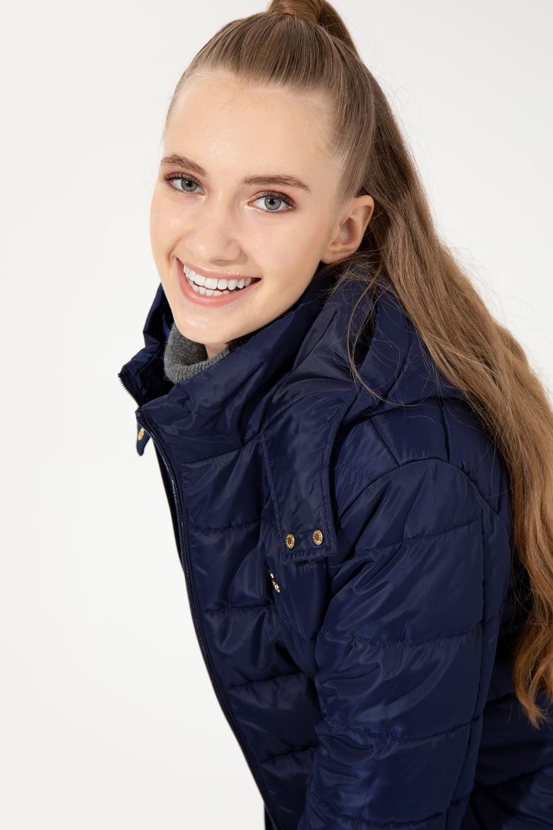 Kadın Lacivert Kaban - 50255857002