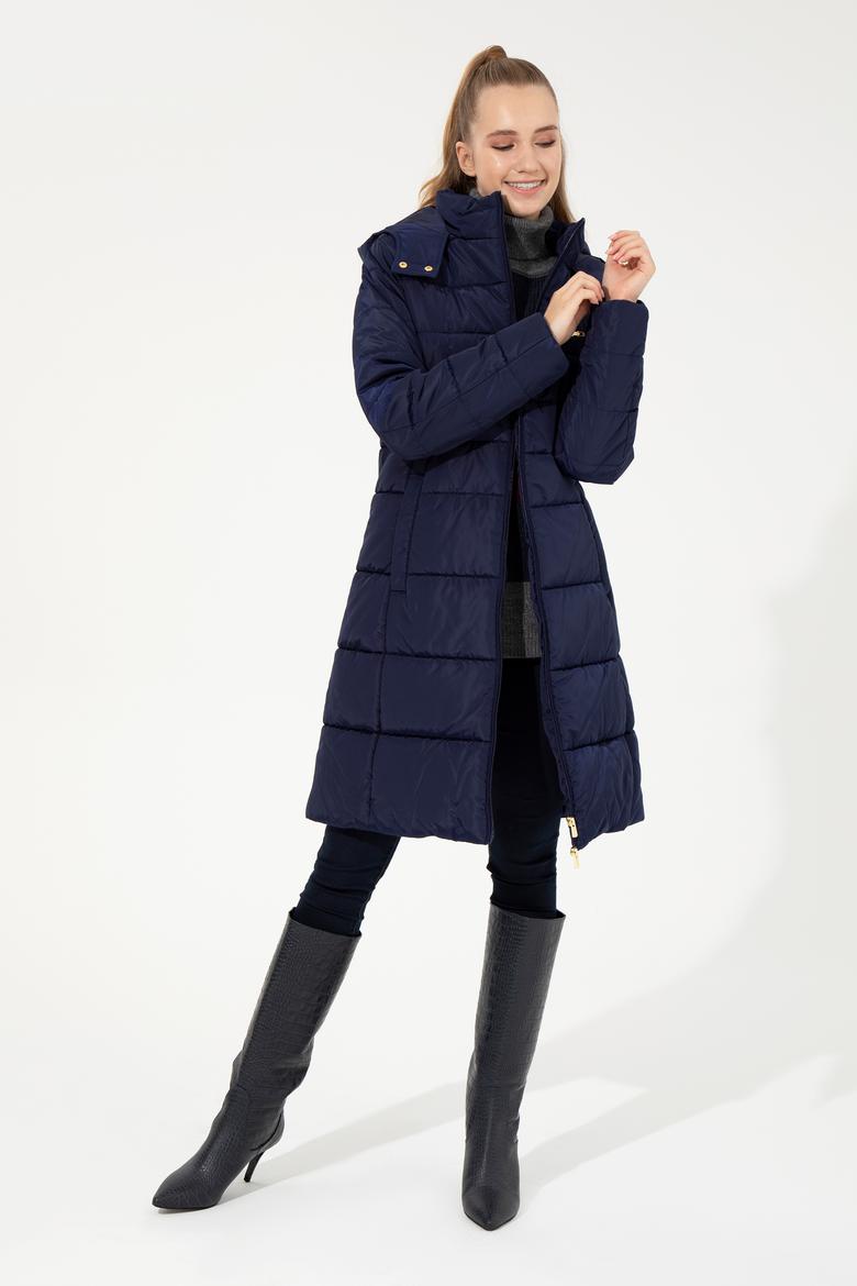 Kadın Lacivert Kaban - 50255857002