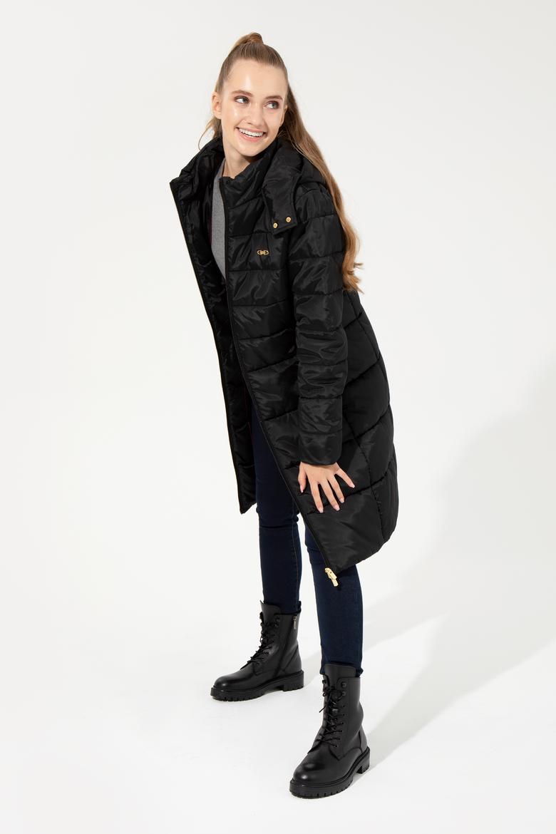 Kadın Siyah Kaban - 50255857010