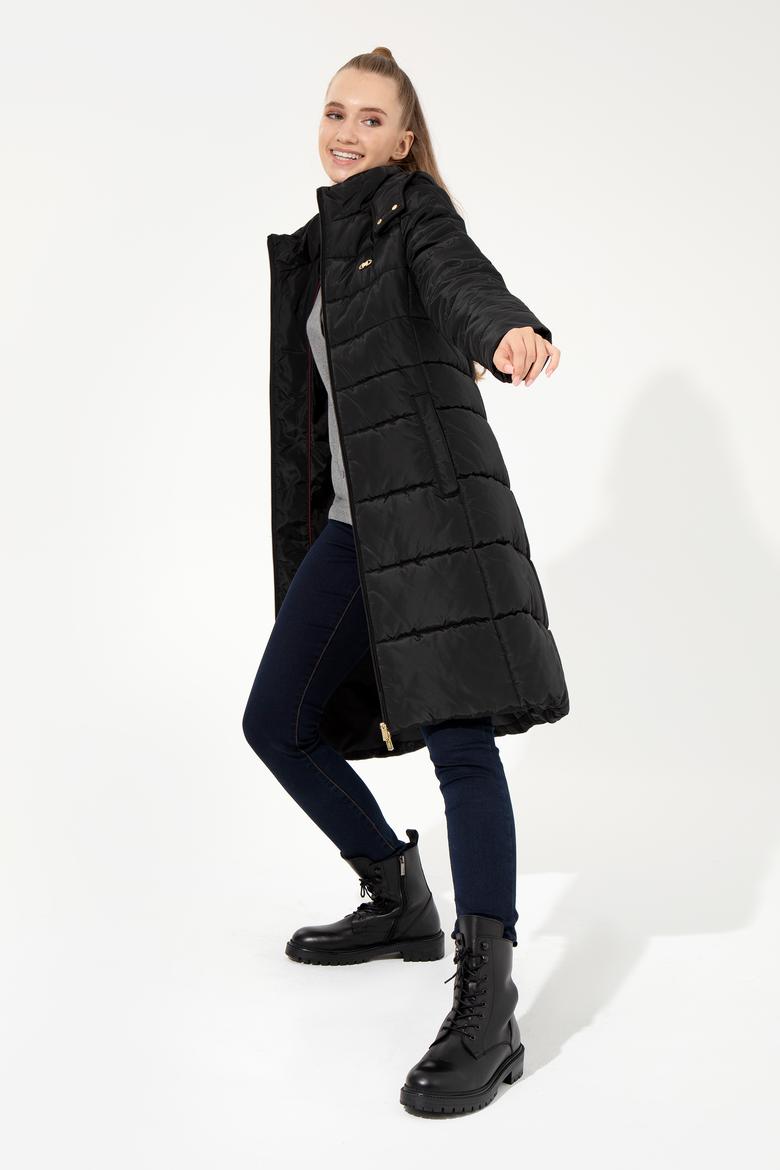 Kadın Siyah Kaban - 50255857010