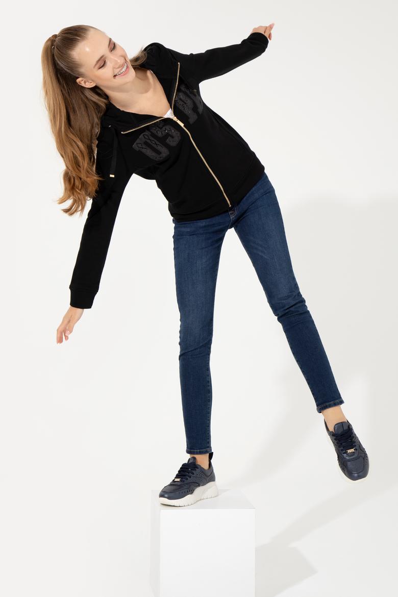 Kadın Siyah Basic Sweatshirt
