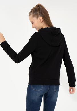 Kadın Siyah Basic Sweatshirt - 50256258013