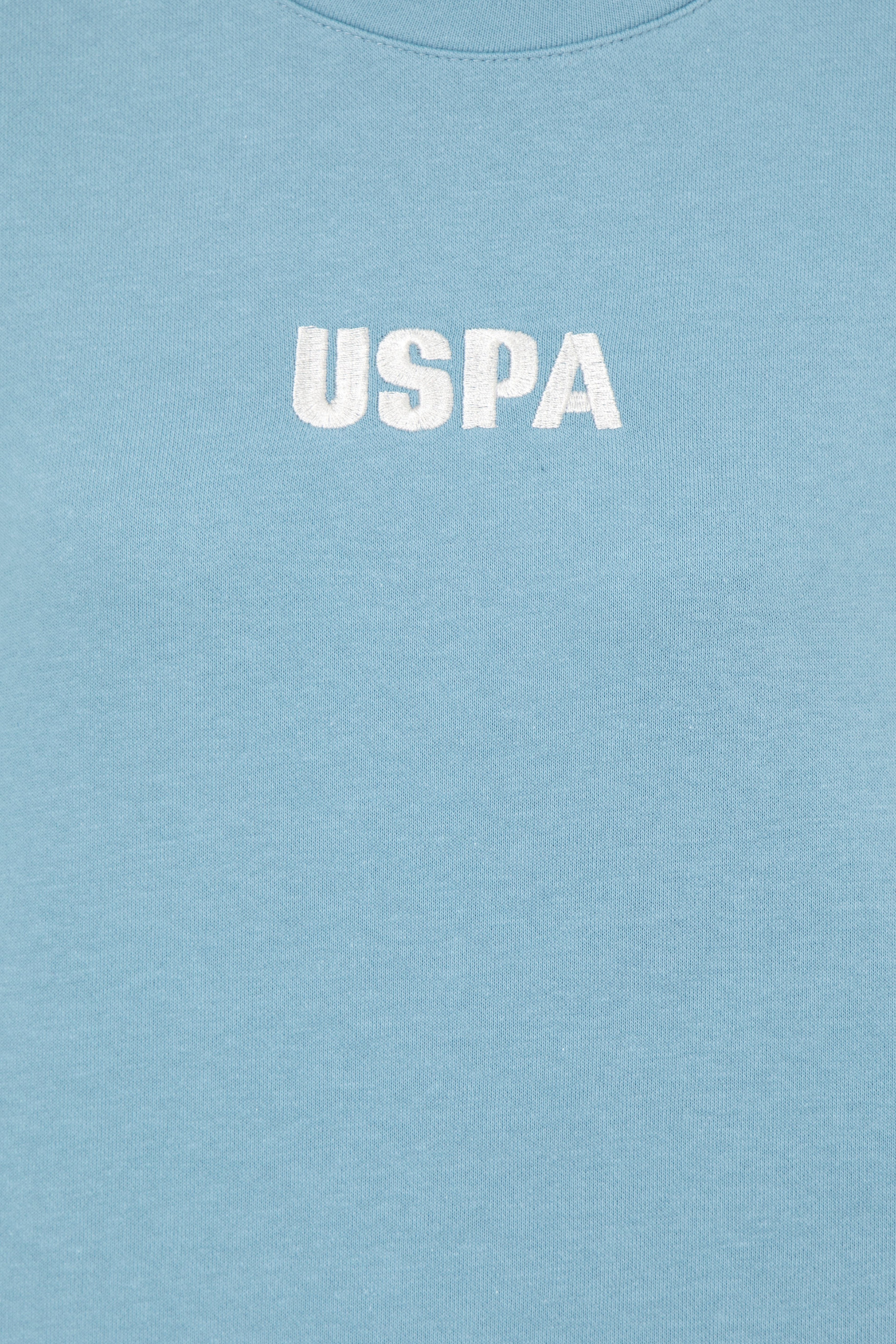 Kadın Mavi Bisiklet Yaka Basic Sweatshirt - Image 6