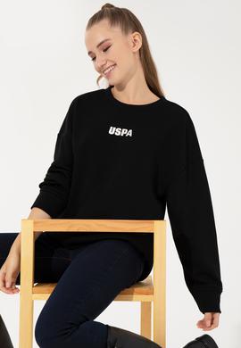 Kadın Siyah Bisiklet Yaka Basic Sweatshirt - 50261236038
