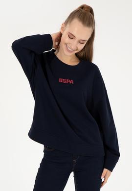 Kadın Lacivert Bisiklet Yaka Basic Sweatshirt - 50261236005