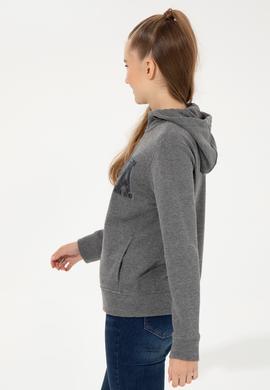 Kadın Antrasit Melanj Basic Sweatshirt - 50256258029