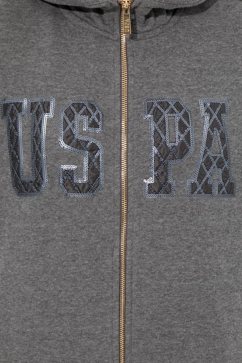 Kadın Antrasit Melanj Basic Sweatshirt - 50256258029