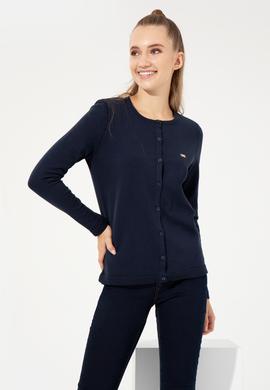 Kadın Lacivert Basic Triko Hırka - 50251904015