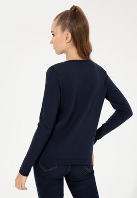 Kadın Lacivert Basic Triko Hırka - 50251904015