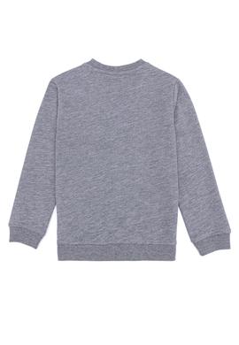Erkek Çocuk Gri Melanj Basic Sweatshirt - 50260644002