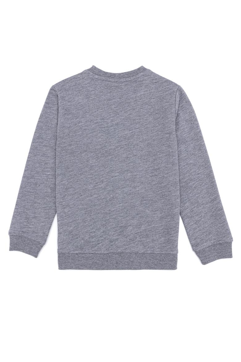 Erkek Çocuk Gri Melanj Basic Sweatshirt - 50260644002