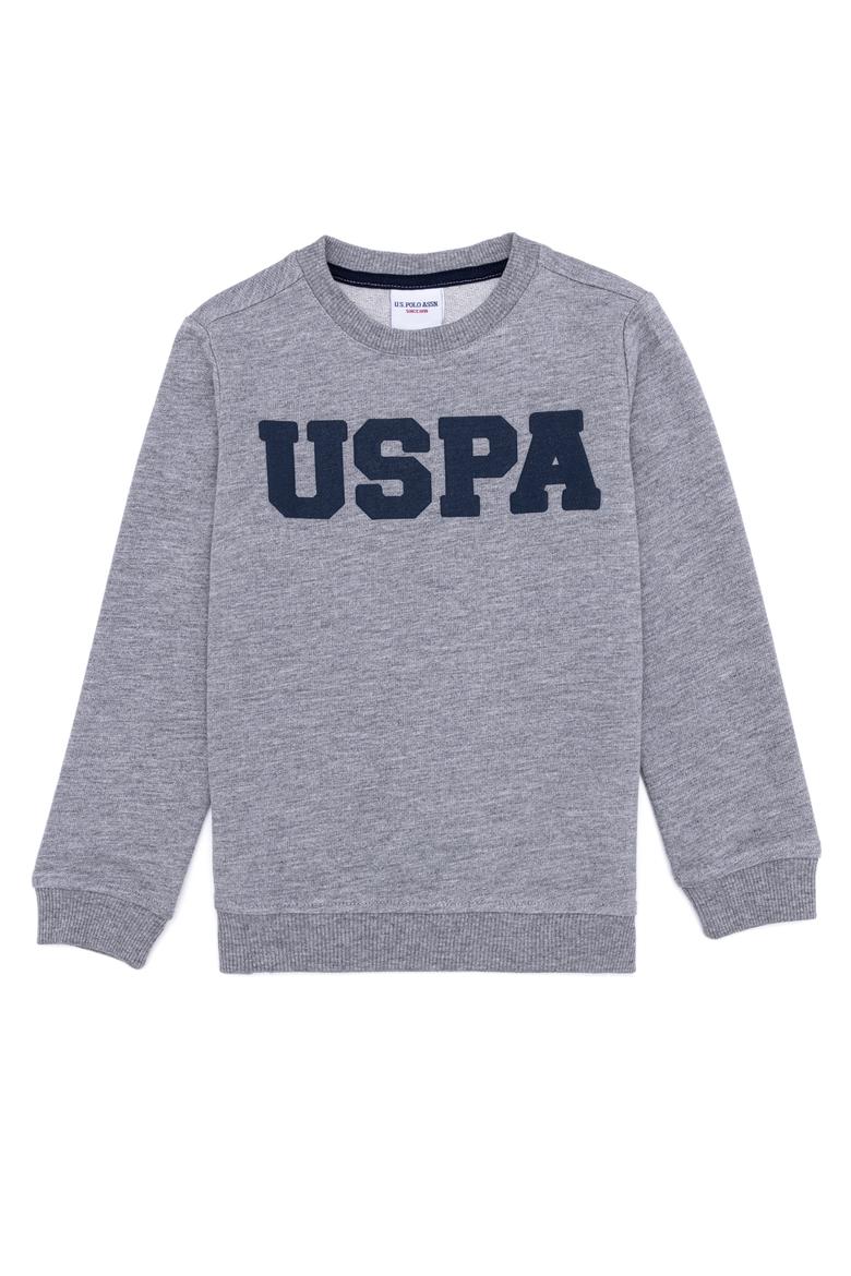 Erkek Çocuk Gri Melanj Basic Sweatshirt