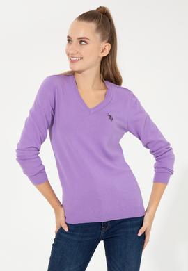 Kadın Lila Triko Kazak Basic - 50251903111