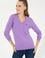 Kadın Lila Triko Kazak Basic