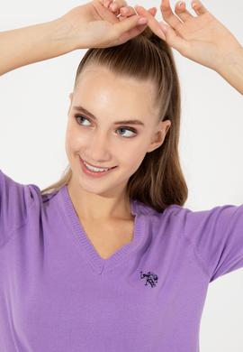 Kadın Lila Triko Kazak Basic - 50251903111