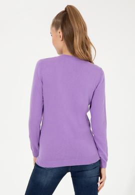 Kadın Lila Triko Kazak Basic - 50251903111