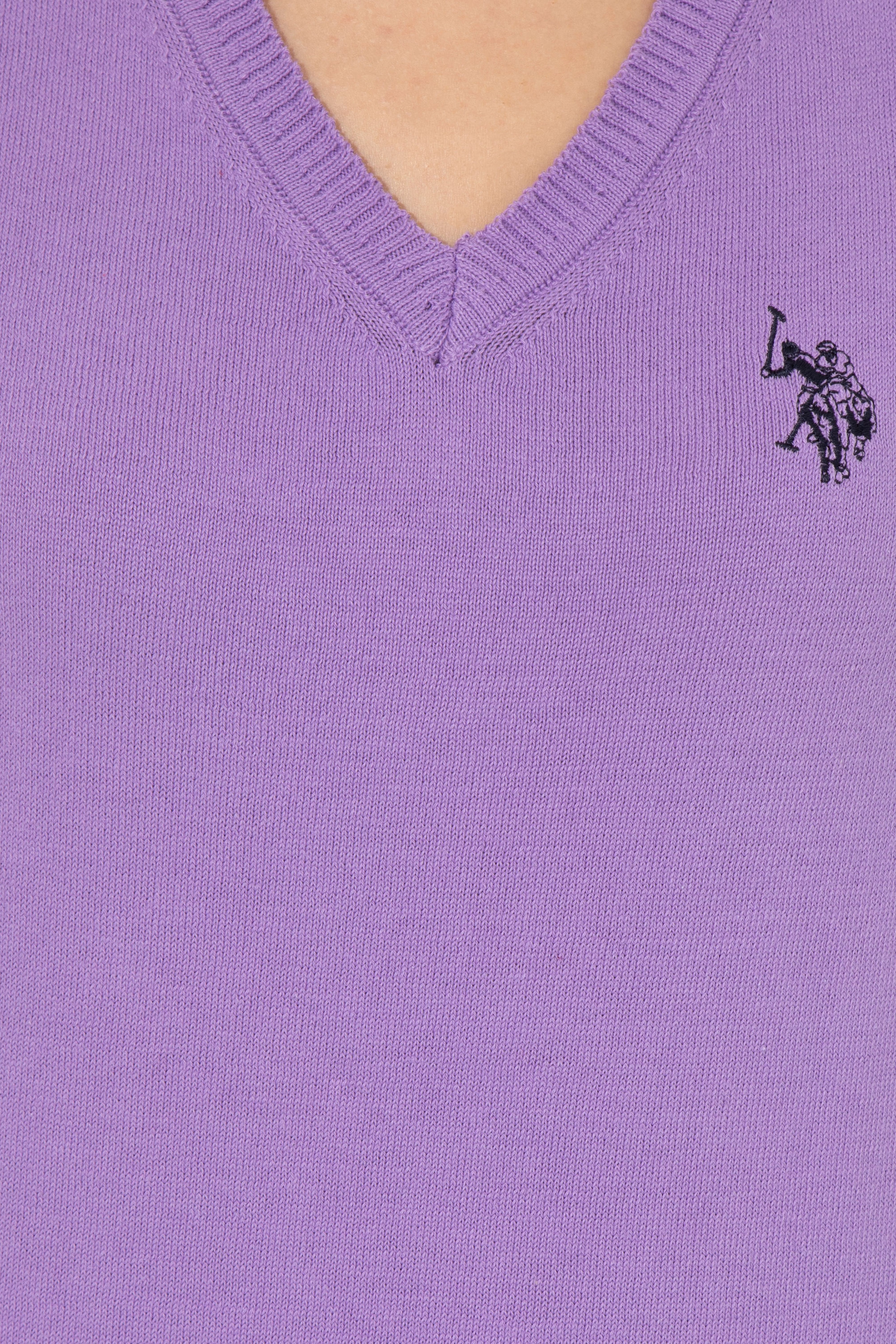 Kadın Lila Triko Kazak Basic - Image 6