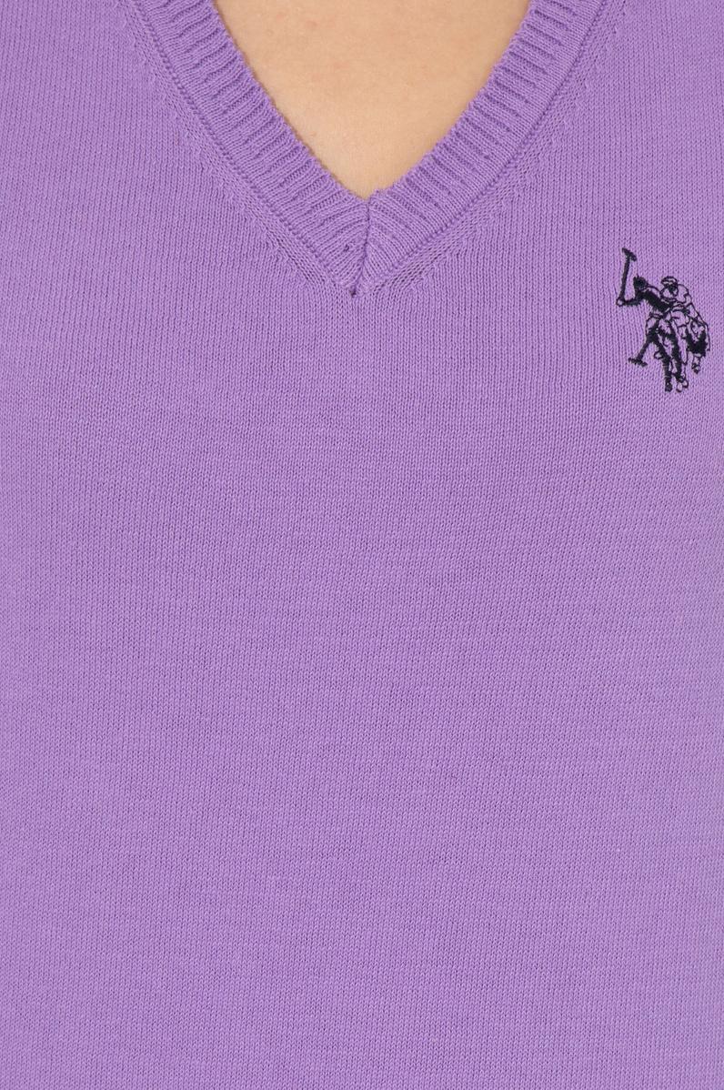 Kadın Lila V - Yaka Basic Kazak