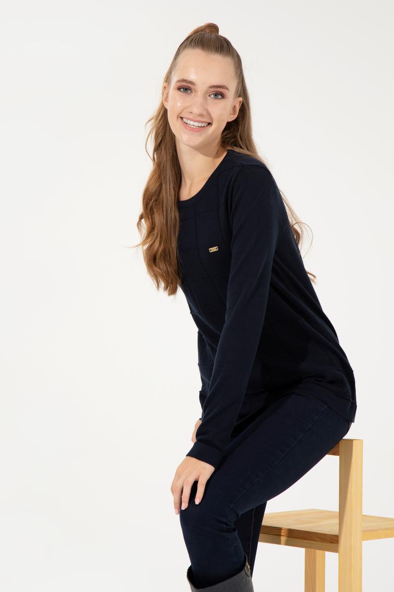 Kadın Lacivert Kazak - 50255657030