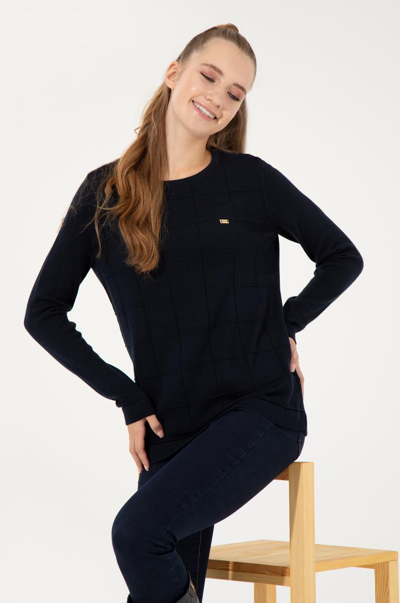 Kadın Lacivert Kazak