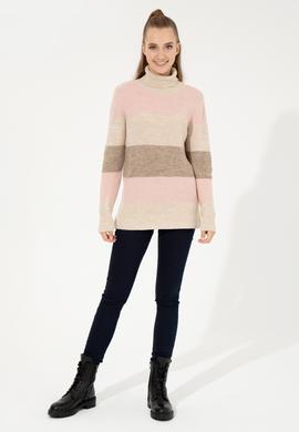 Kadın Krem Melanj Kazak - 50255638004