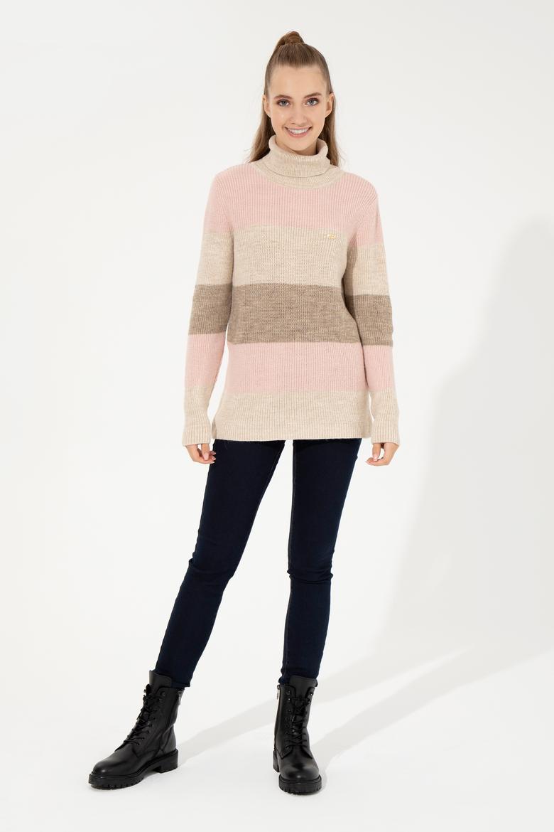 Kadın Krem Melanj Kazak - 50255638004