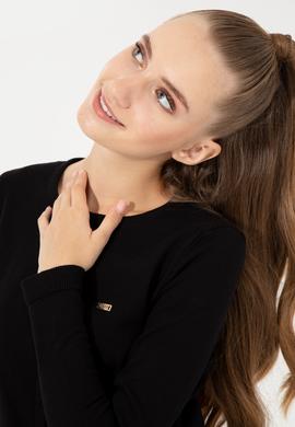 Kadın Siyah Basic Triko Hırka - 50251904007