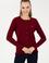 Kadın Bordo Basic Triko Hırka